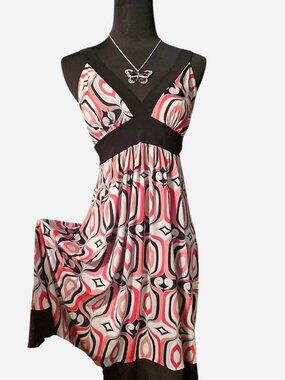 Pink + Black 2000's Funky Dress